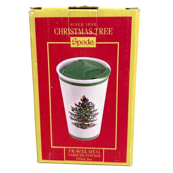 Spode A Christmas Tree Travel Mug NIB W/ Lid - Picture 1 of 4